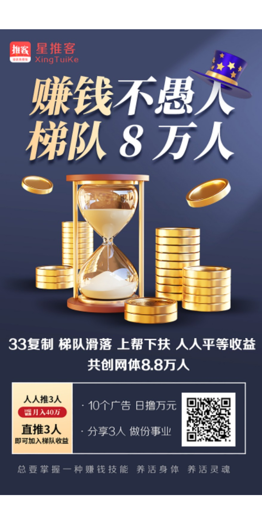 做星推客你只需要占位，尽早注册，其余的事情我来做