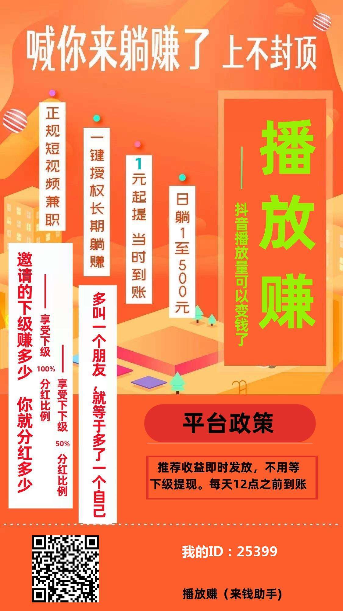 播放赚，托管抖音快手发作品自动拿收益